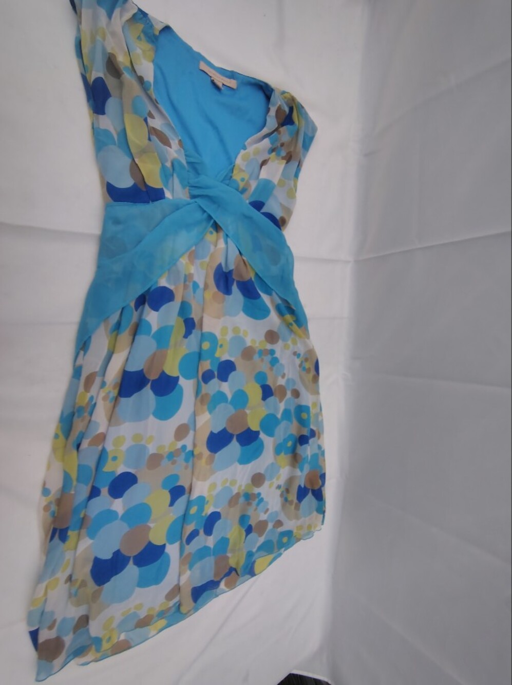 Girls Blue Multi-Color Floral Print Summer Dress
